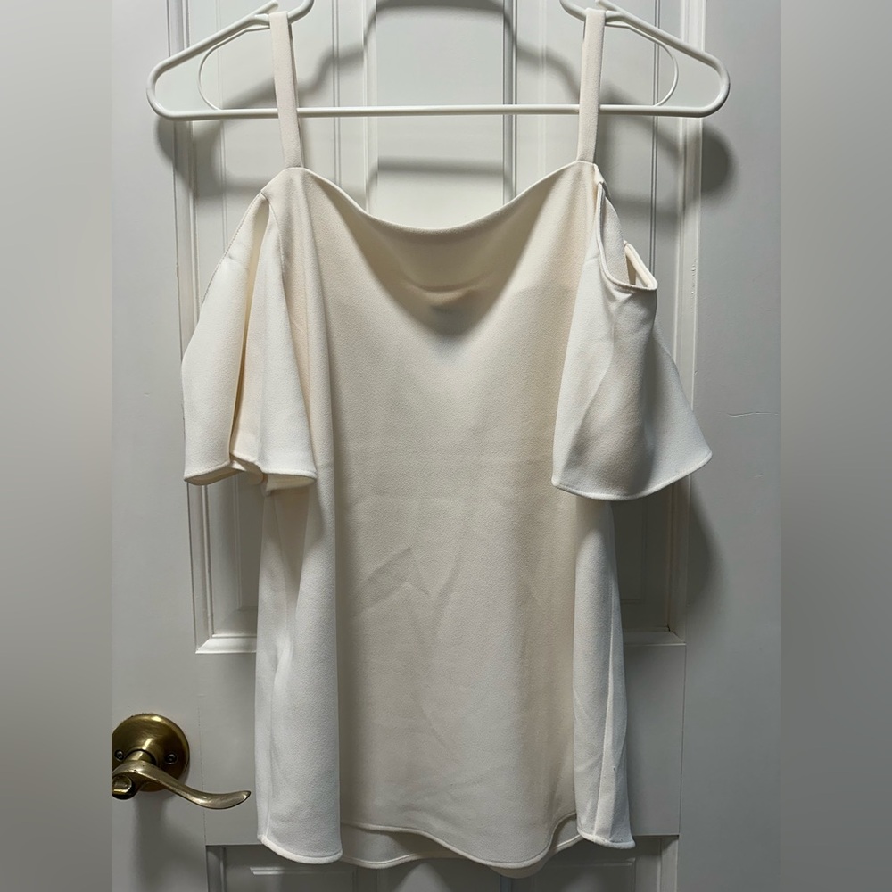 NWT Ann Taylor Cream Off-Shoulder Women's Blouse